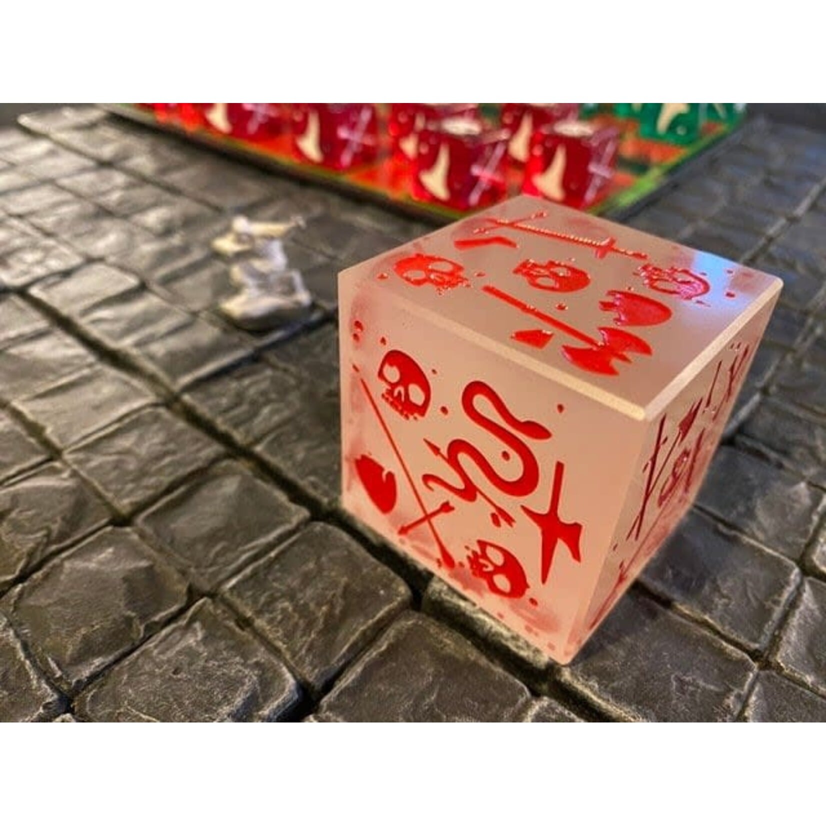 Severed Books Glow in the Dark Massive Gelatinous Cube d6