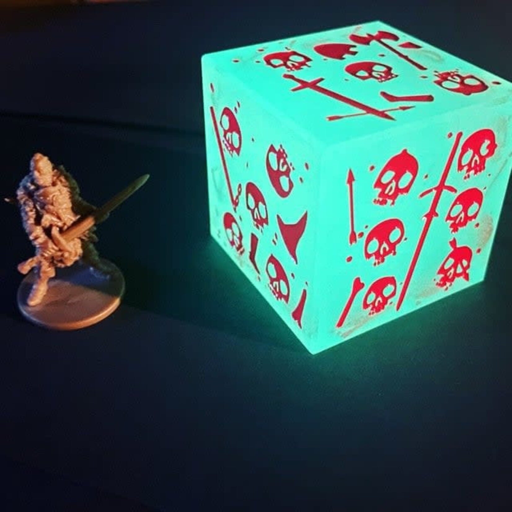 Severed Books Glow in the Dark Massive Gelatinous Cube d6