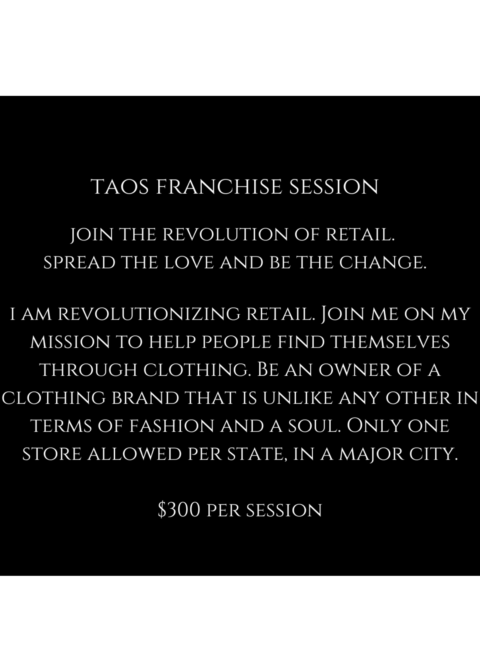 TAOS Franchise Session