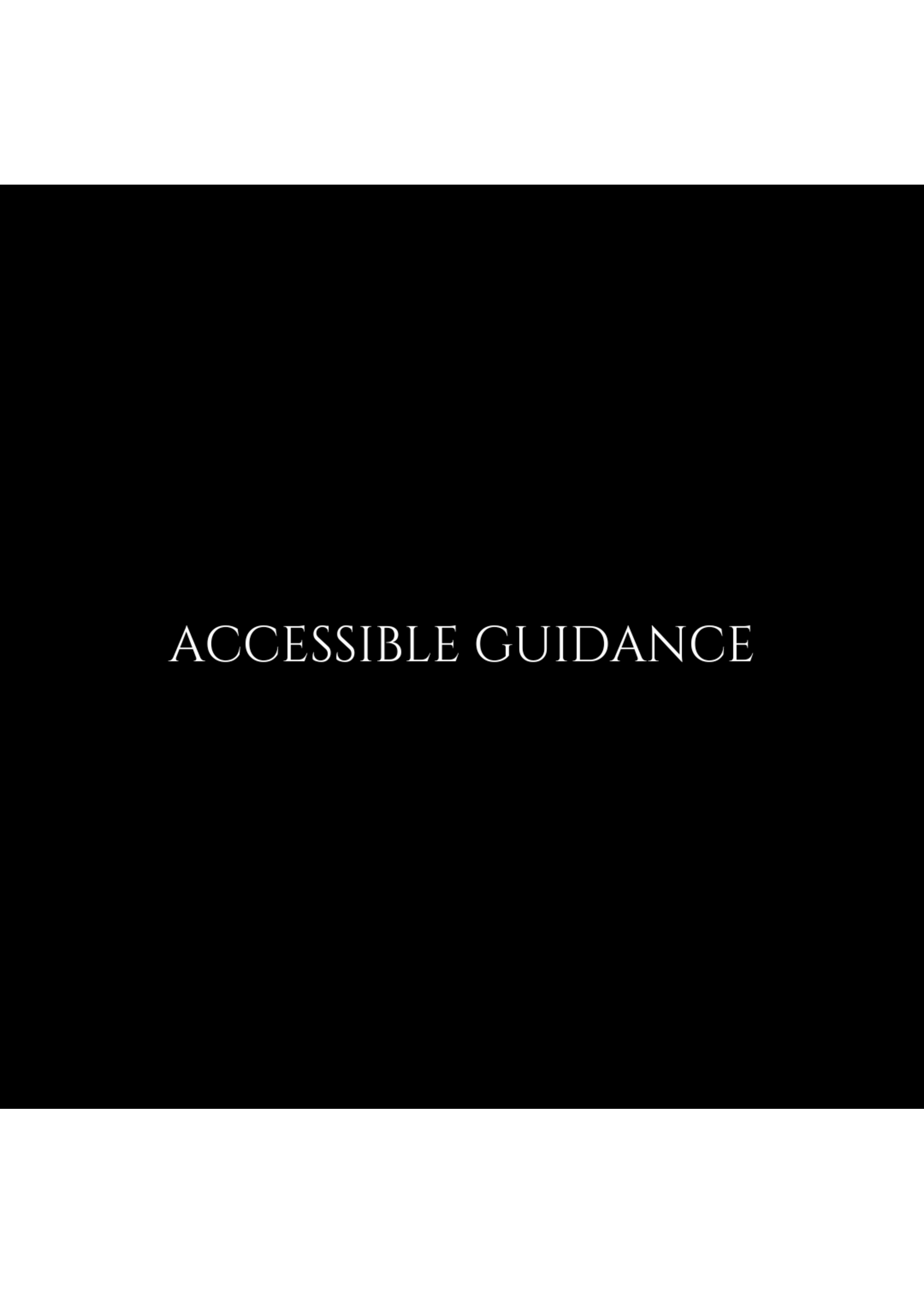 Accessible Guidance