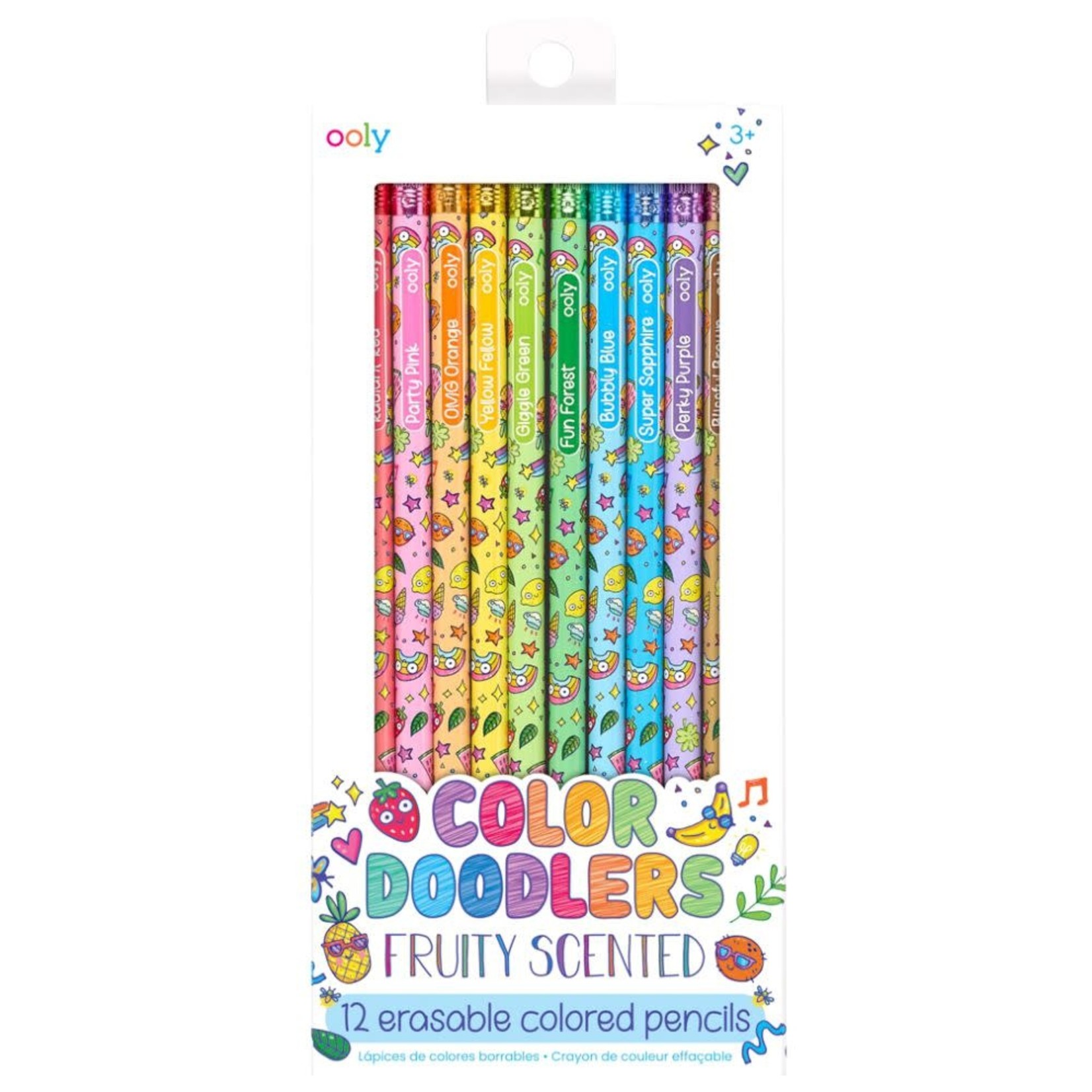 FK Living Ooly Color Doodlers Fruity Scented Erasable Color Pencils