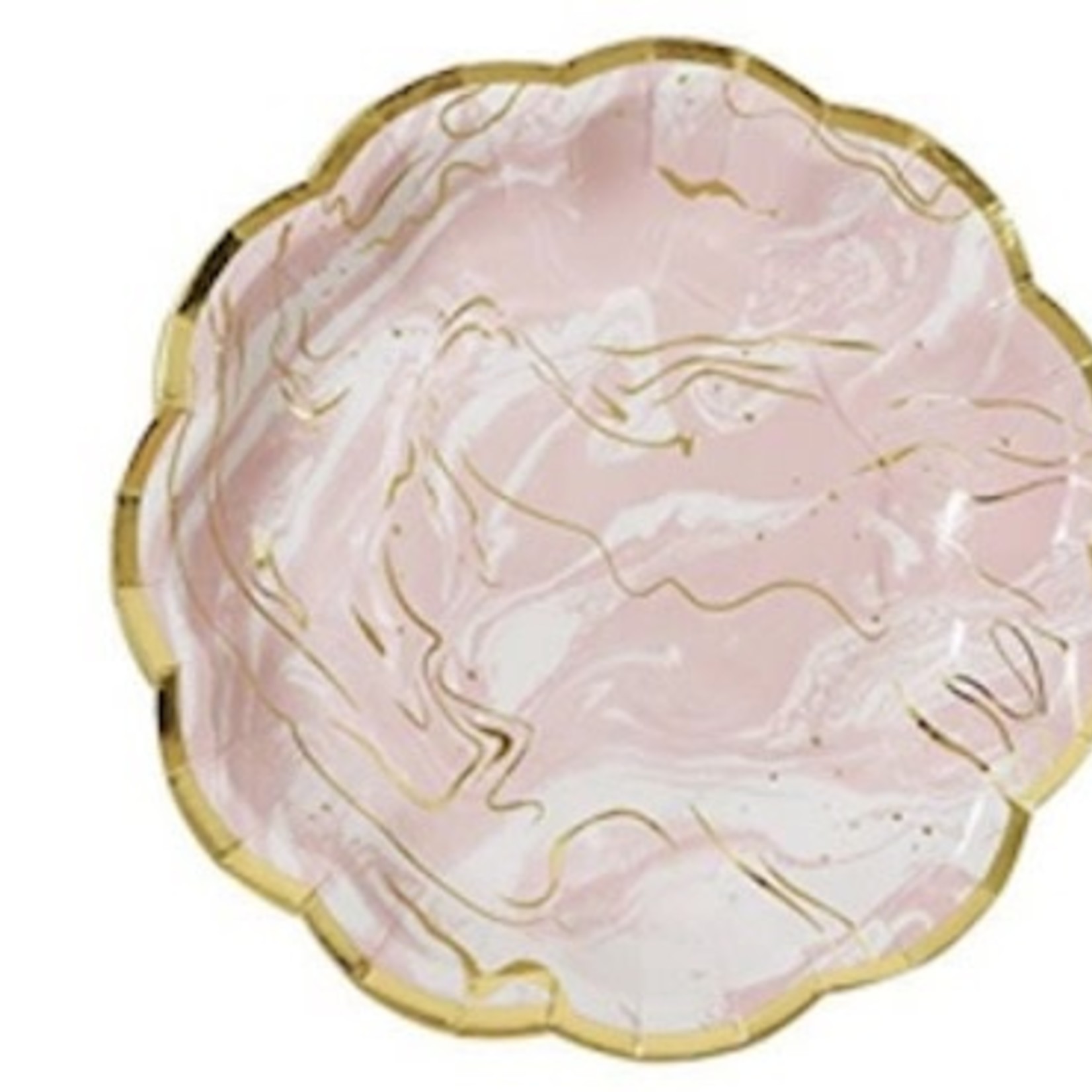 Creative Twist Events Dessert Plate Marble Pink/Gold