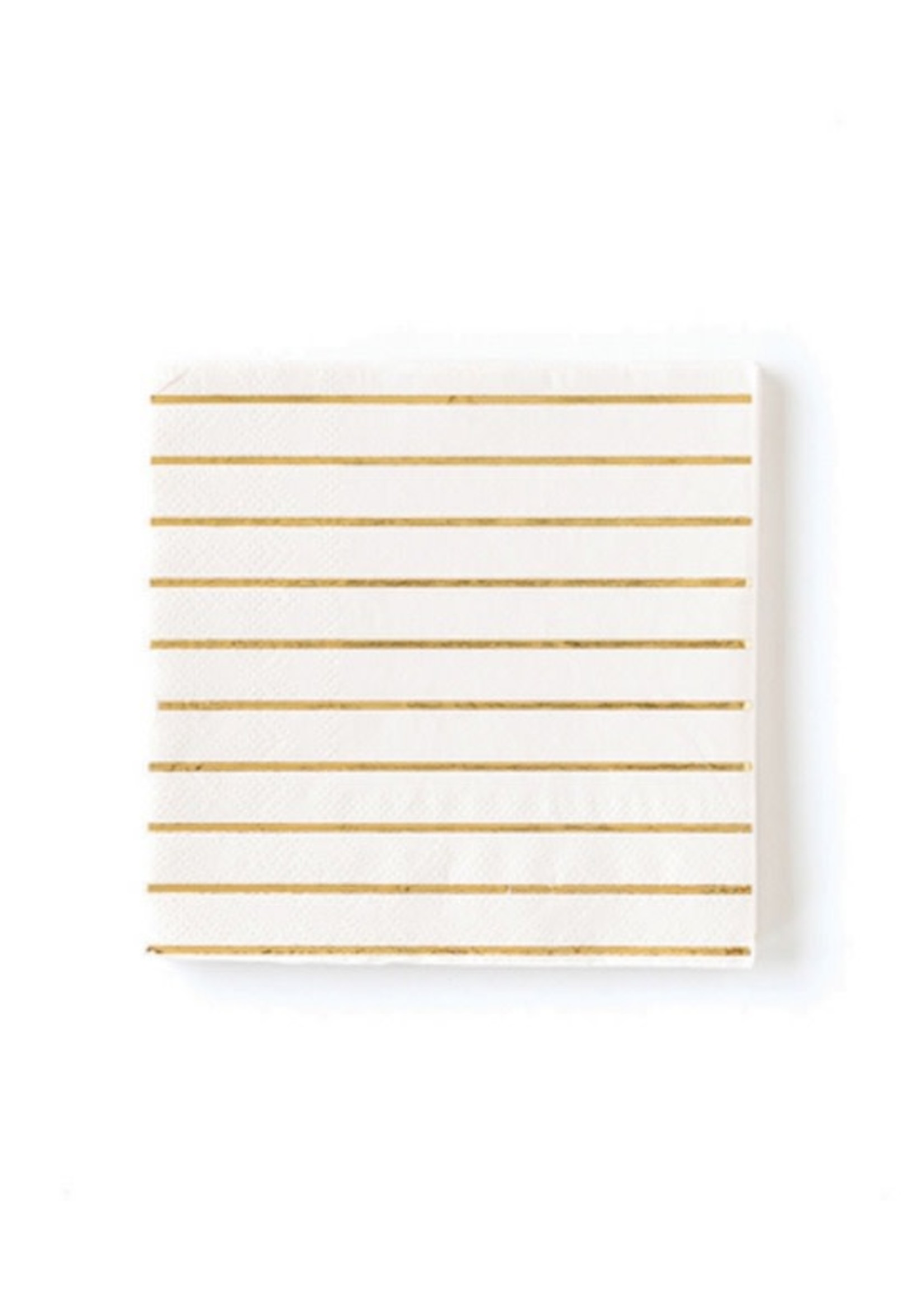 Creative Twist Events Cream Striped Cocktail Napkins