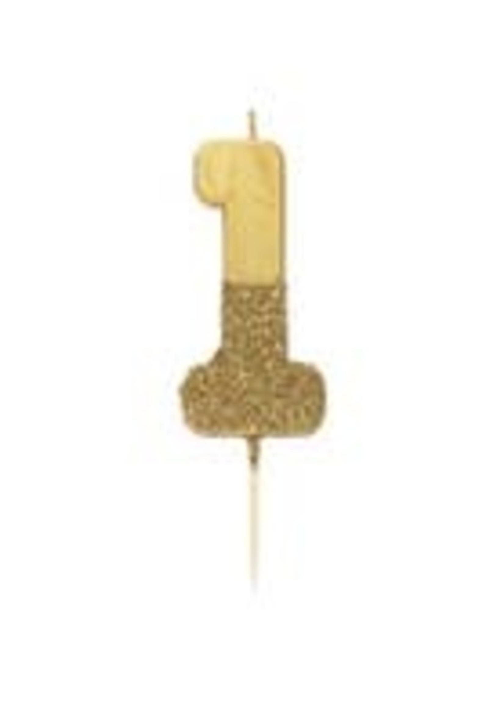 Creative Twist Events Gold Glitter Number Candle 1