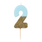 Creative Twist Events Number Candle Blue #2
