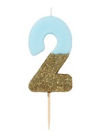 Creative Twist Events Number Candle Blue #2