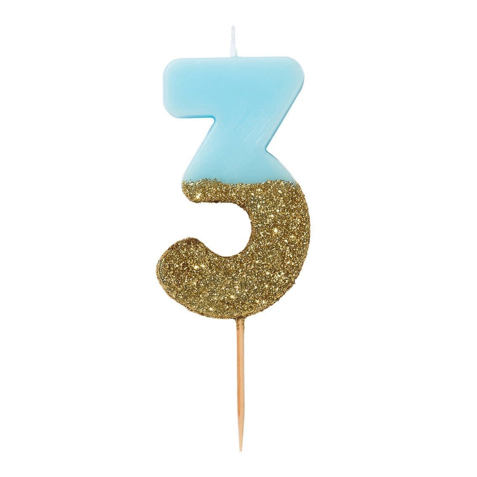 Creative Twist Events Number Candle Blue #3