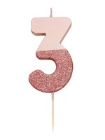 Creative Twist Events Number Candle Rose Gold #3