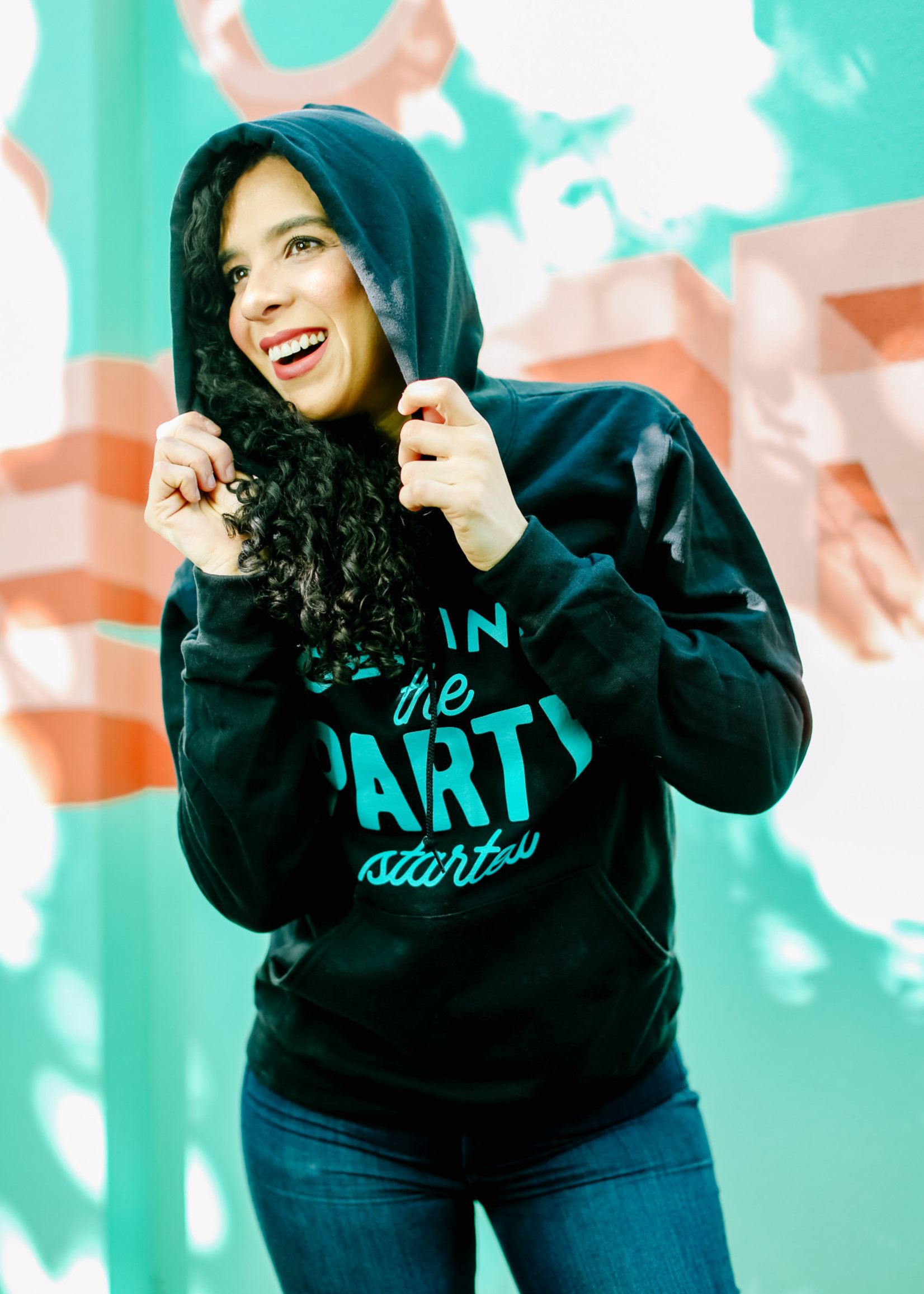 Creative Twist Events Getting the party started hoodie Black