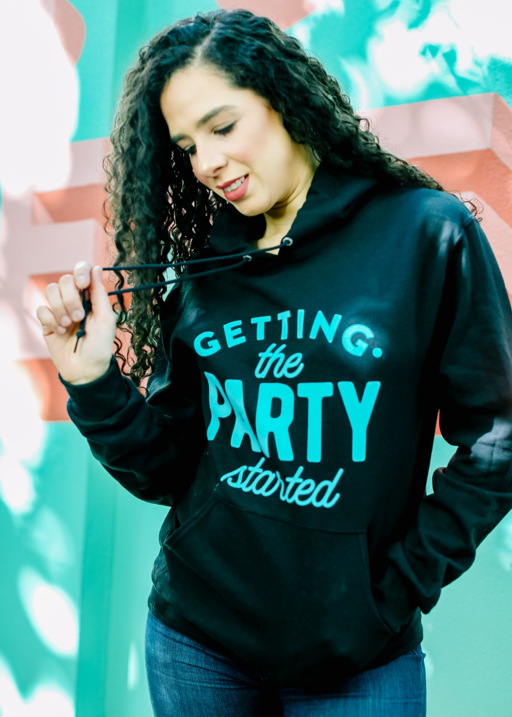 Creative Twist Events Getting the party started hoodie Black