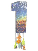 Creative Twist Events Party Pinata  number 1 (silver)