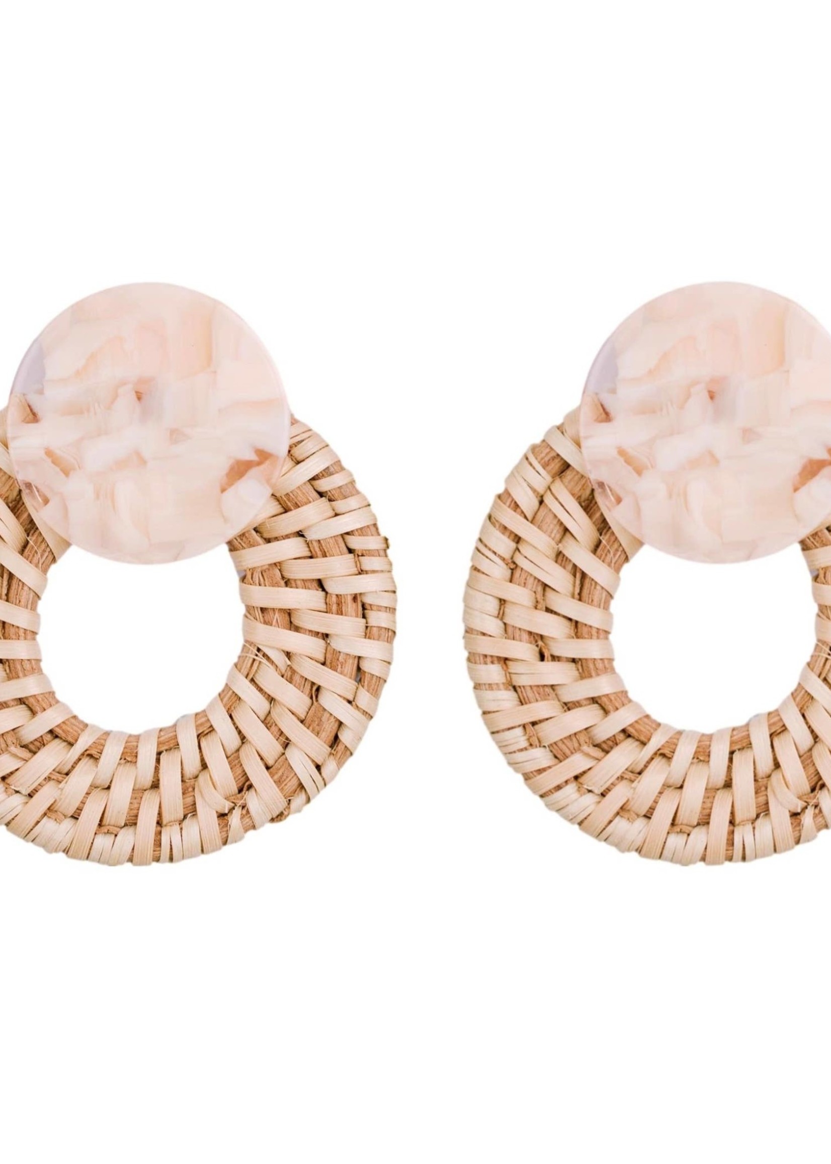 Cream Bali Doorknocker Earrings