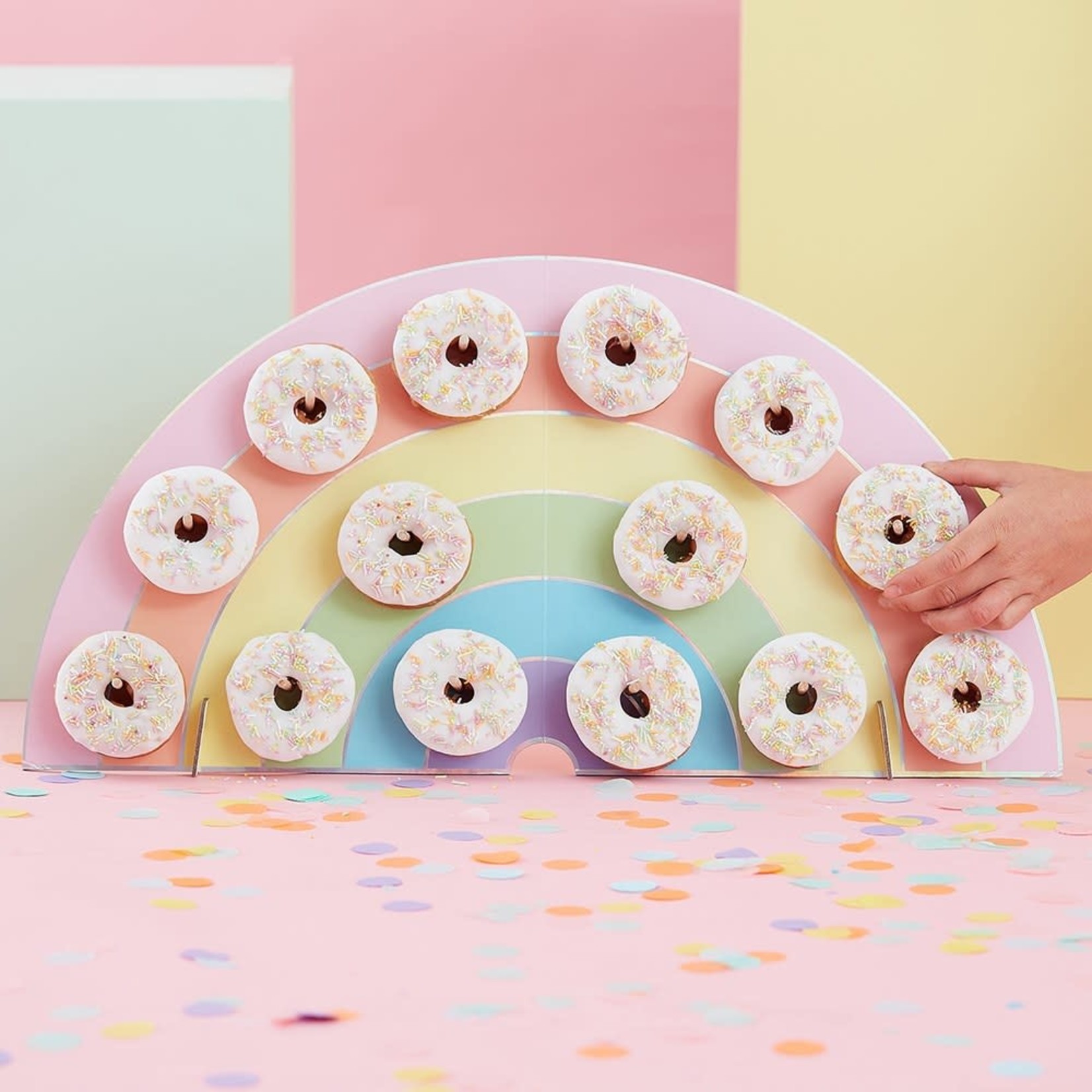 Creative Twist Events Donut Wall Display - Pastel Rainbow