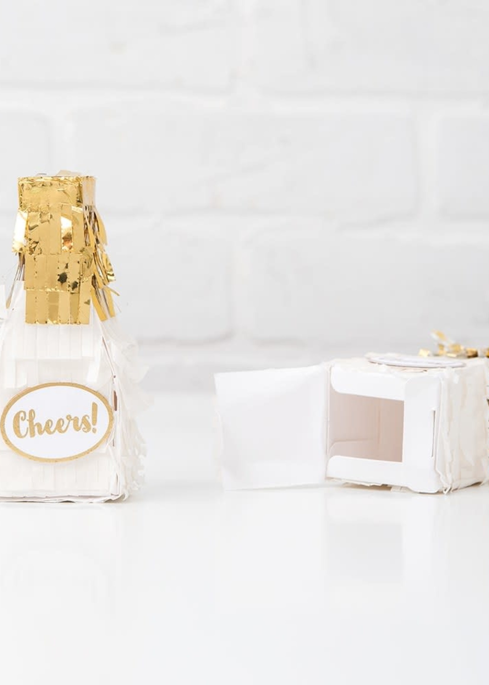 Creative Twist Events Mini Piñata Favor Box - Champagne Bottle