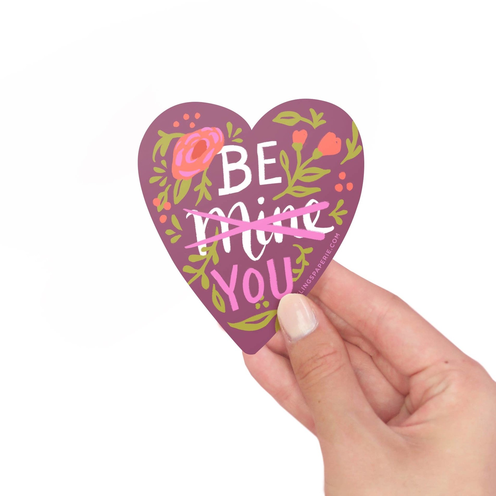 love, june Be You Heart Sticker