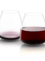 FK Living Black Swan Stemless Red Wine Glasses, Set of 4