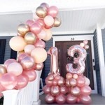 Creative Twist Events 6' Balloon garland and Double Number Tower
