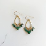 love, june Jade & Emerald Teardrop Earrings