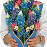 love, june Blue Bonnets Pop-Up Flower Bouquet