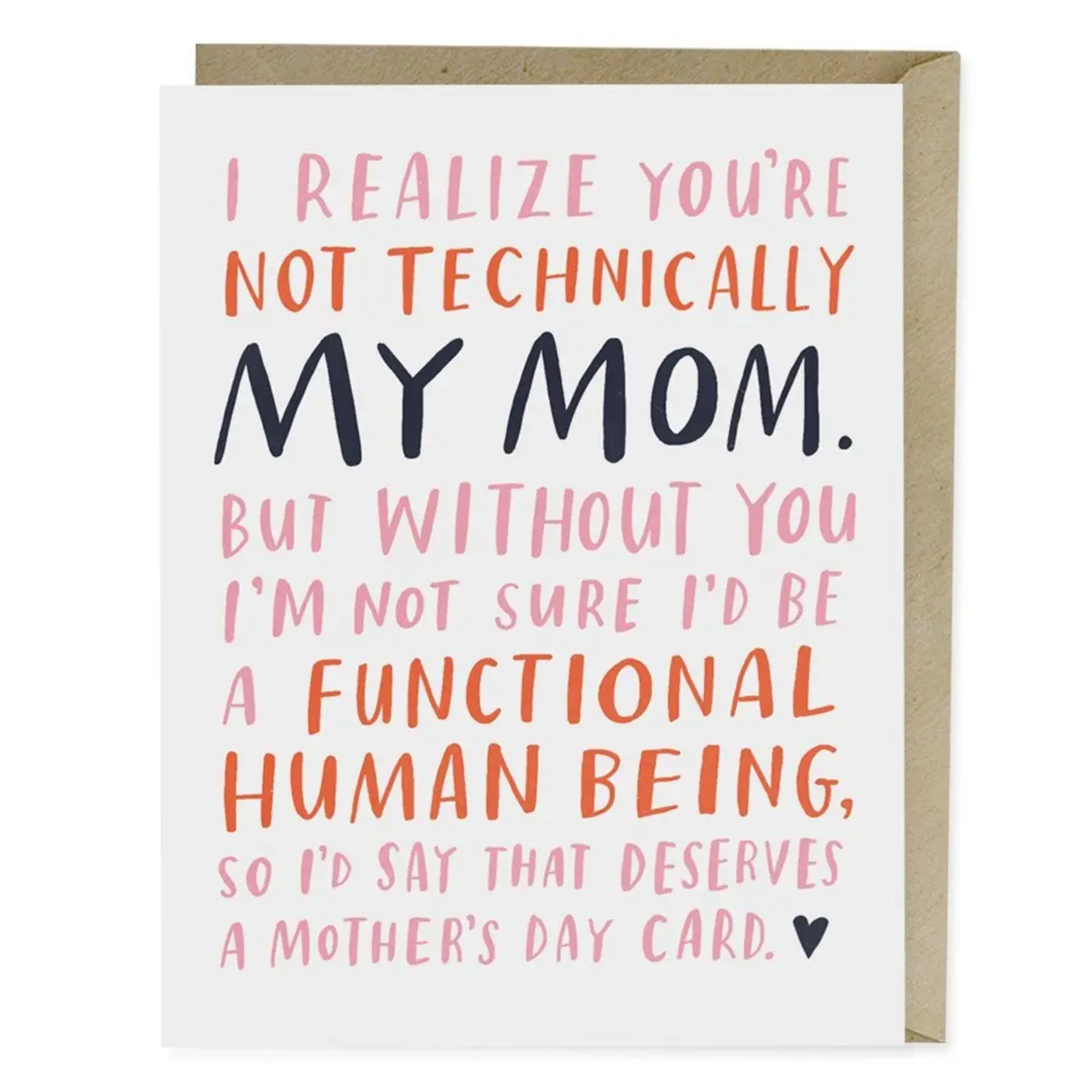 love, june Not Technically Mom Mother's Day Card