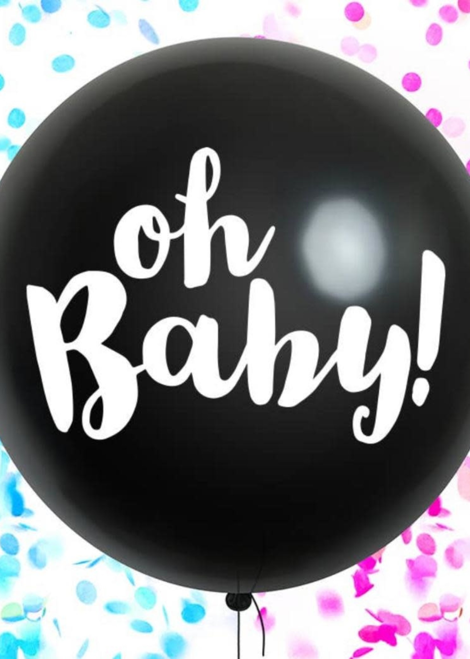 Creative Twist Events Oh Baby! Gender Reveal Confetti Balloon with helium