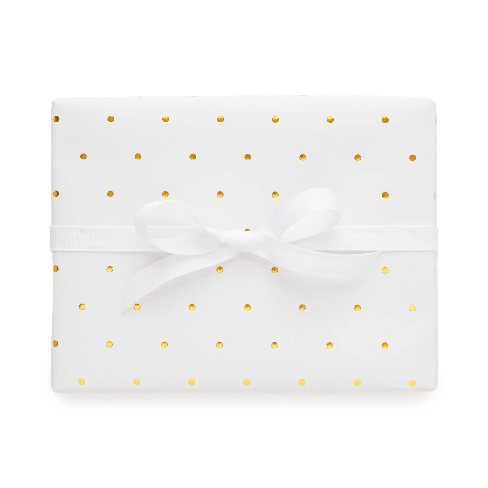 love, june Gold Swiss Dot, Roll Wrapping Paper
