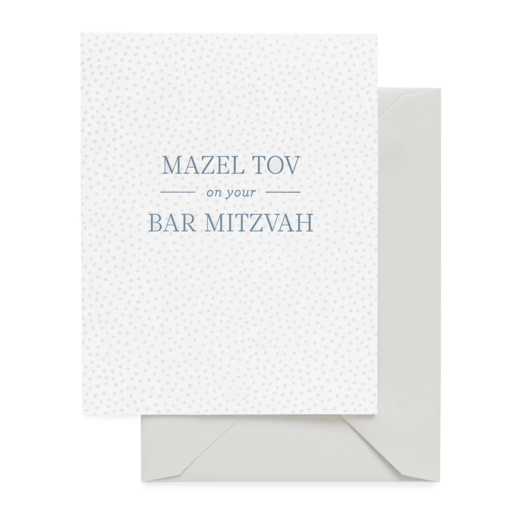 love, june Blue Bar Mitzvah Card
