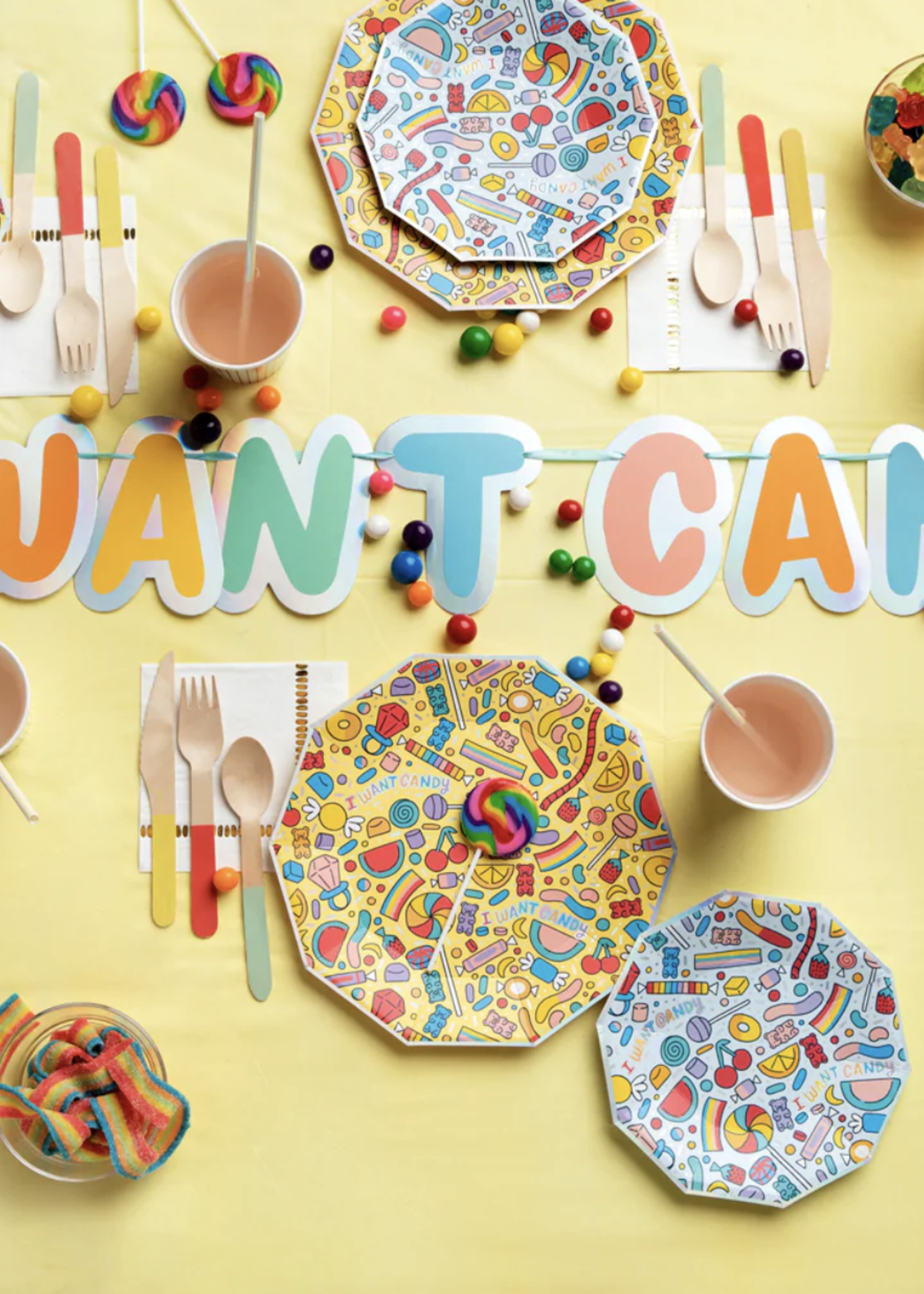 Creative Twist Events I Want Candy Small Plates (10 per pack)