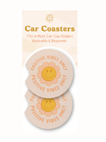 Creative Twist Events Positive Vibes Car Coaster Set