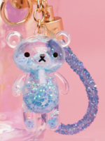 Creative Twist Events Glitter Bear Keychain Charms  Blue