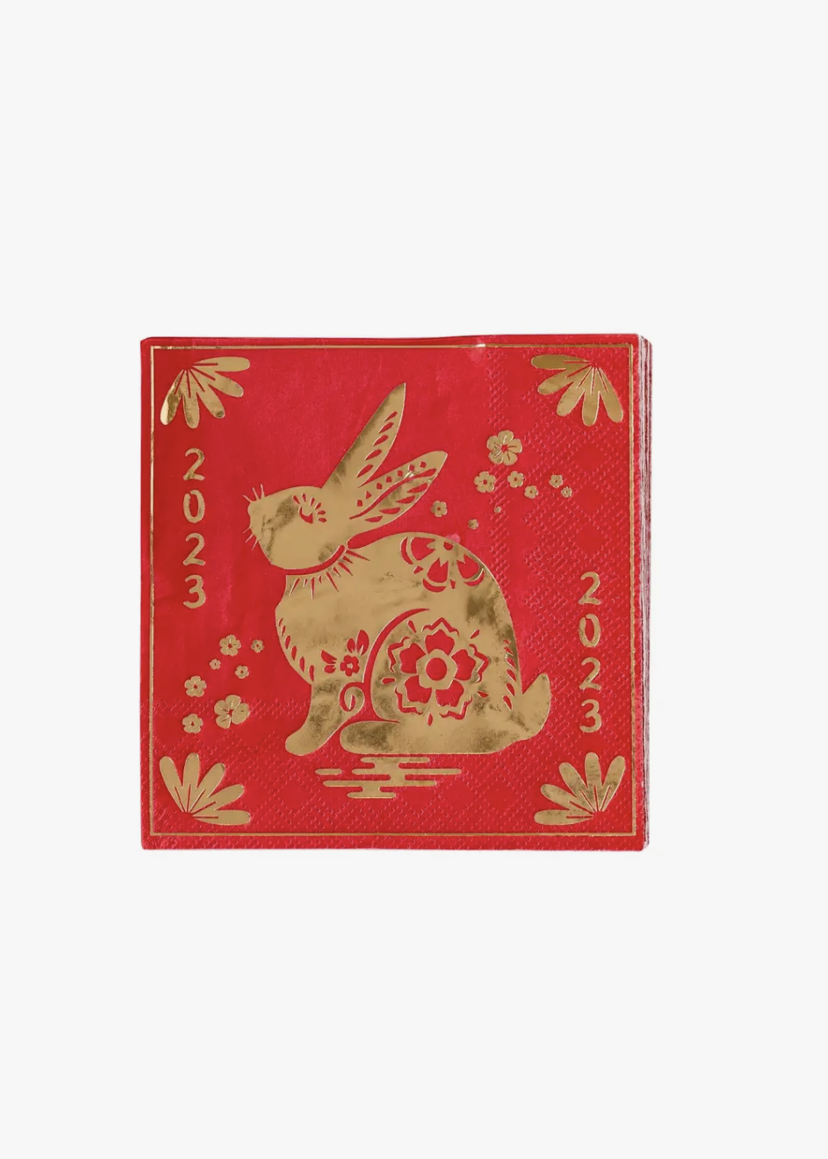 Creative Twist Events Lunar New Year Foiled 2023 Rabbit Cocktail Napkin