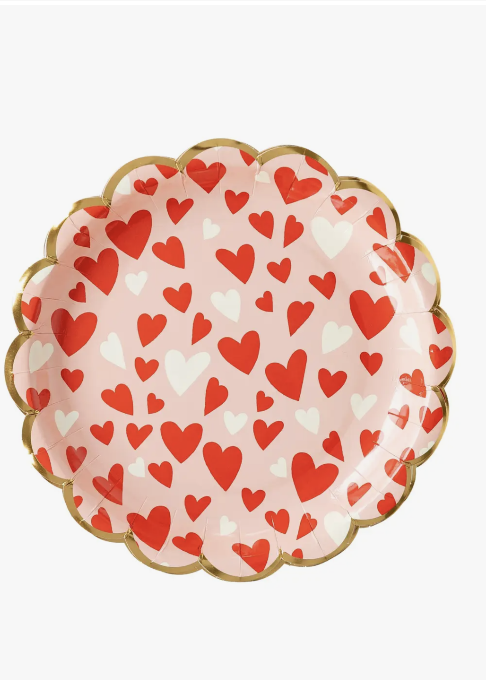 Creative Twist Events Valentine Heart Scatter Scalloped Plate