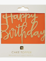 Creative Twist Events Luxe, Gold Acrylic Happy Birthday Cake Topper