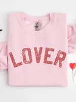 Creative Twist Events Lover Pink Sweatshirt, Valentine's Crewneck, Lover Shirt