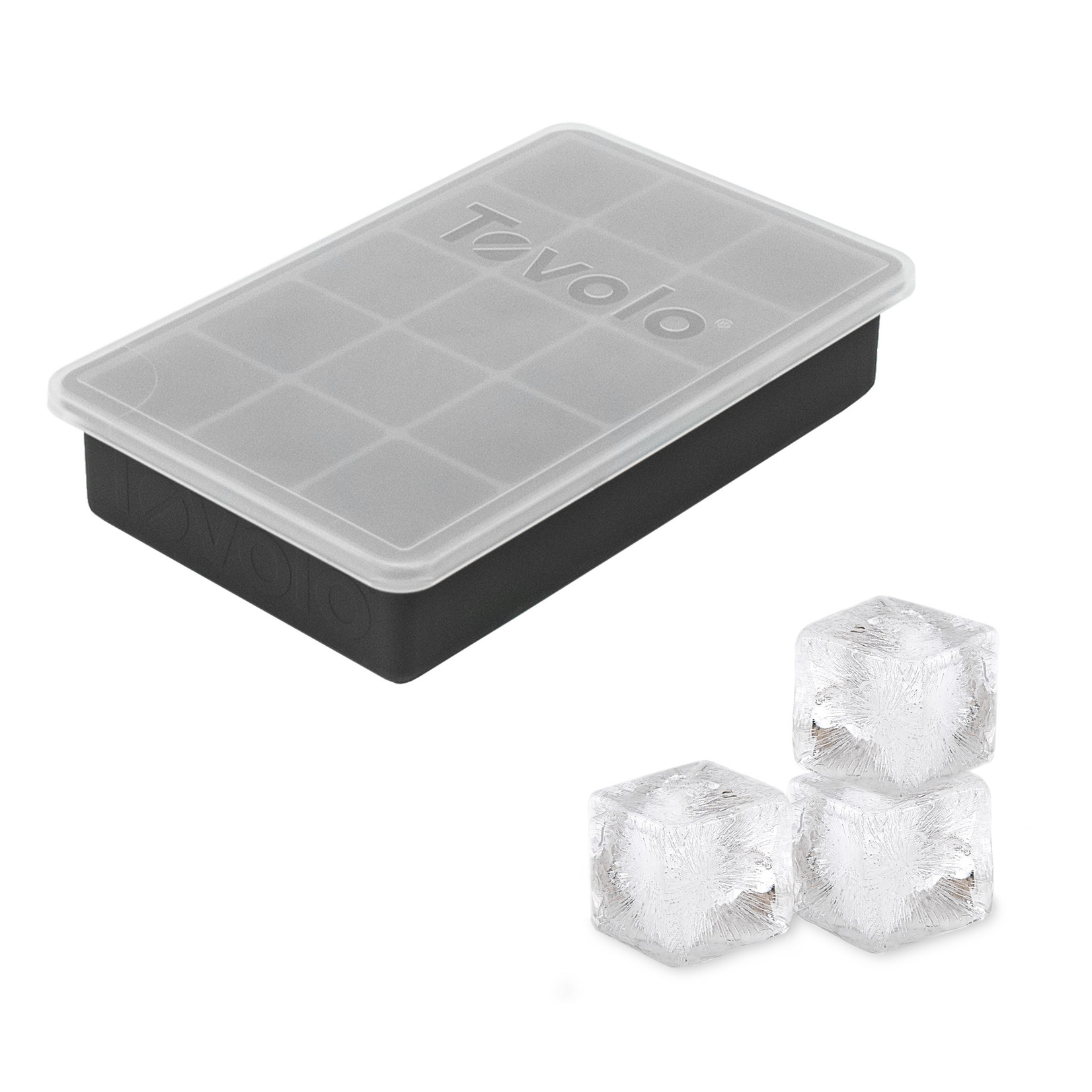 Tovolo Perfect Cube Ice Tray with Lid Slate Grey