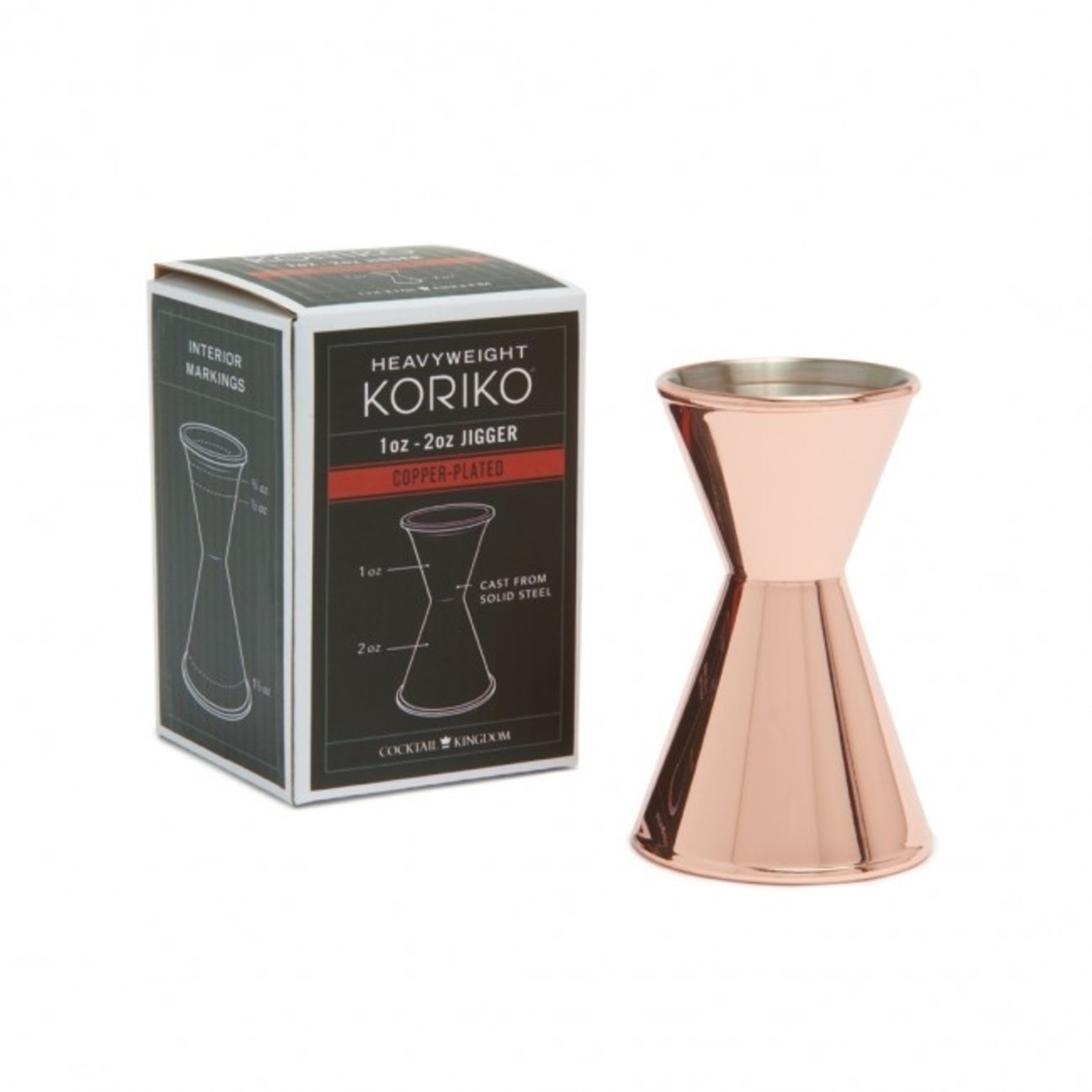 Cocktail Kingdom Heavyweight Koriko Jigger Copper 1oz/2oz