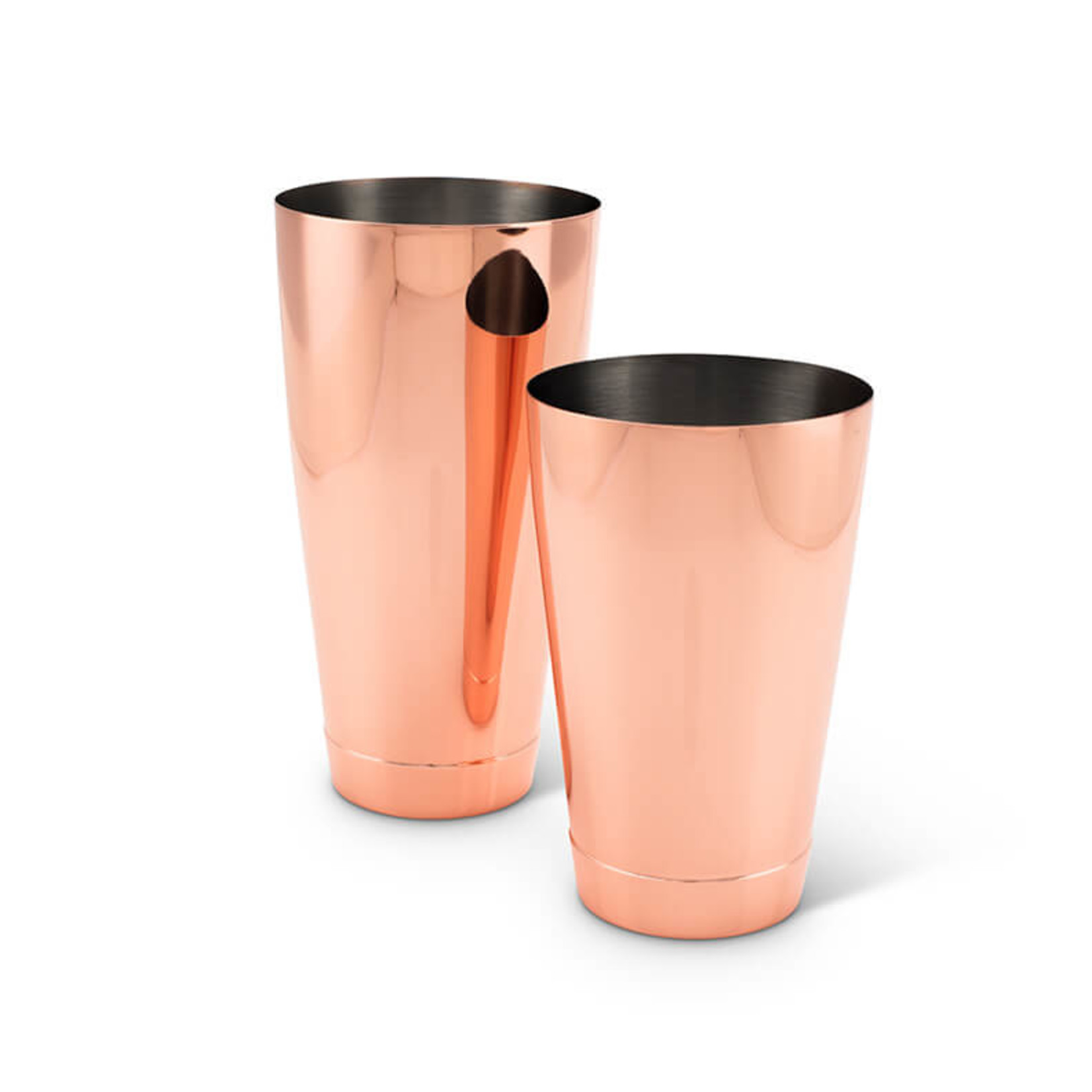 Acopa 2-Piece Boston Shaker Set with 16 oz. Mixing Glass and 28 oz. Copper  Full Size Tin