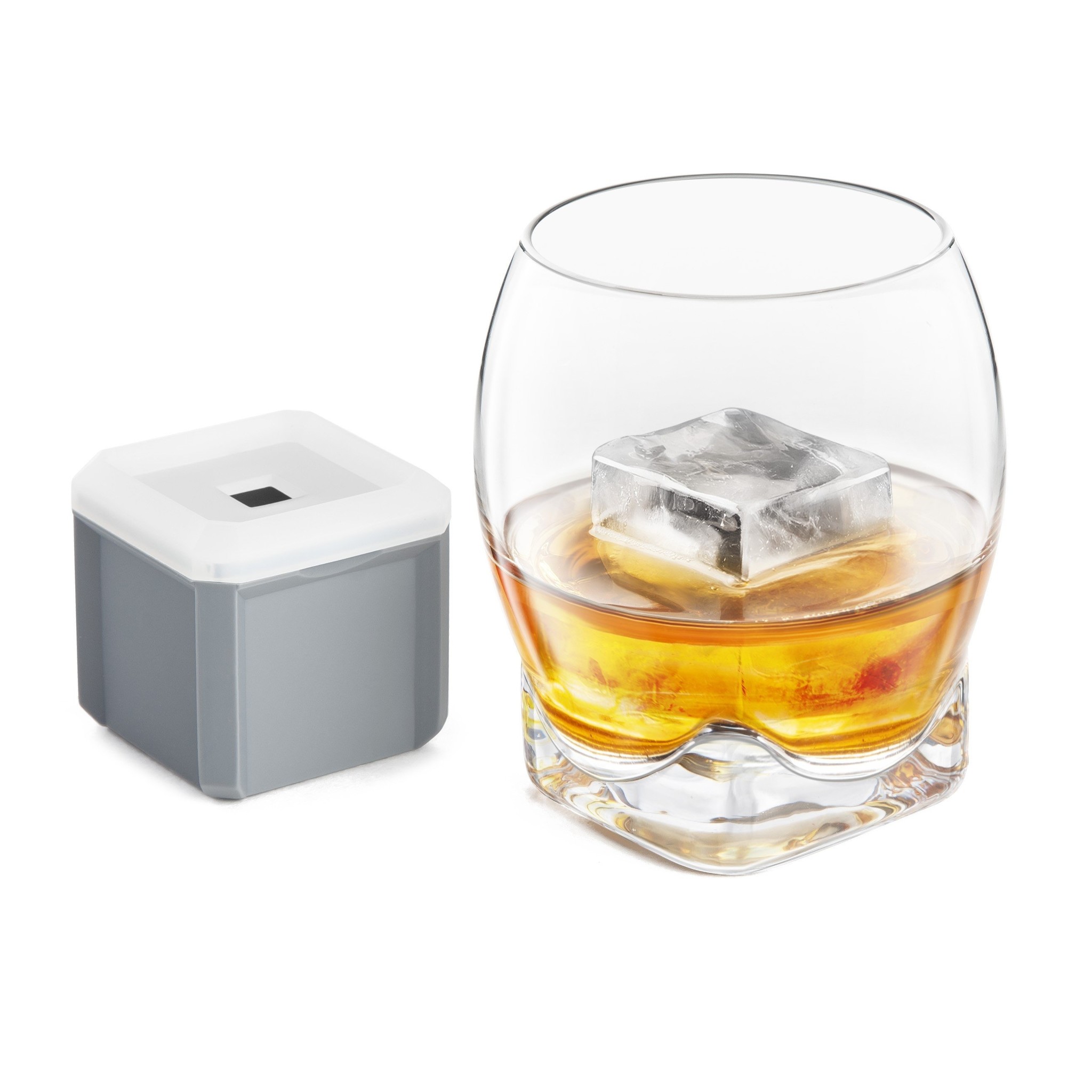 Glass-shape Reusable Ice Tray, Round Ice Cups, for Whiskey, Cocktails, –  GizModern