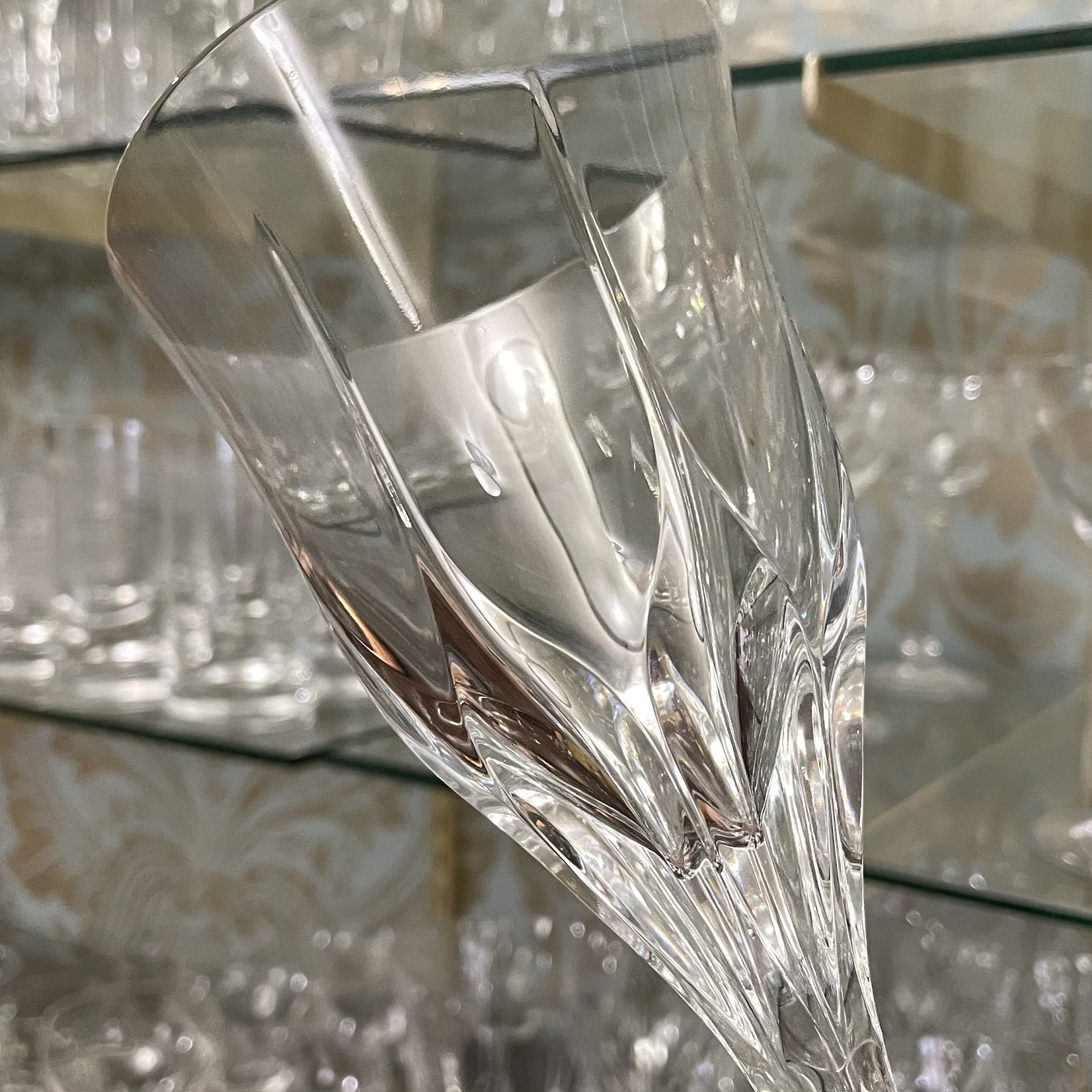 Vintage Cut Crystal Stemmed Glass