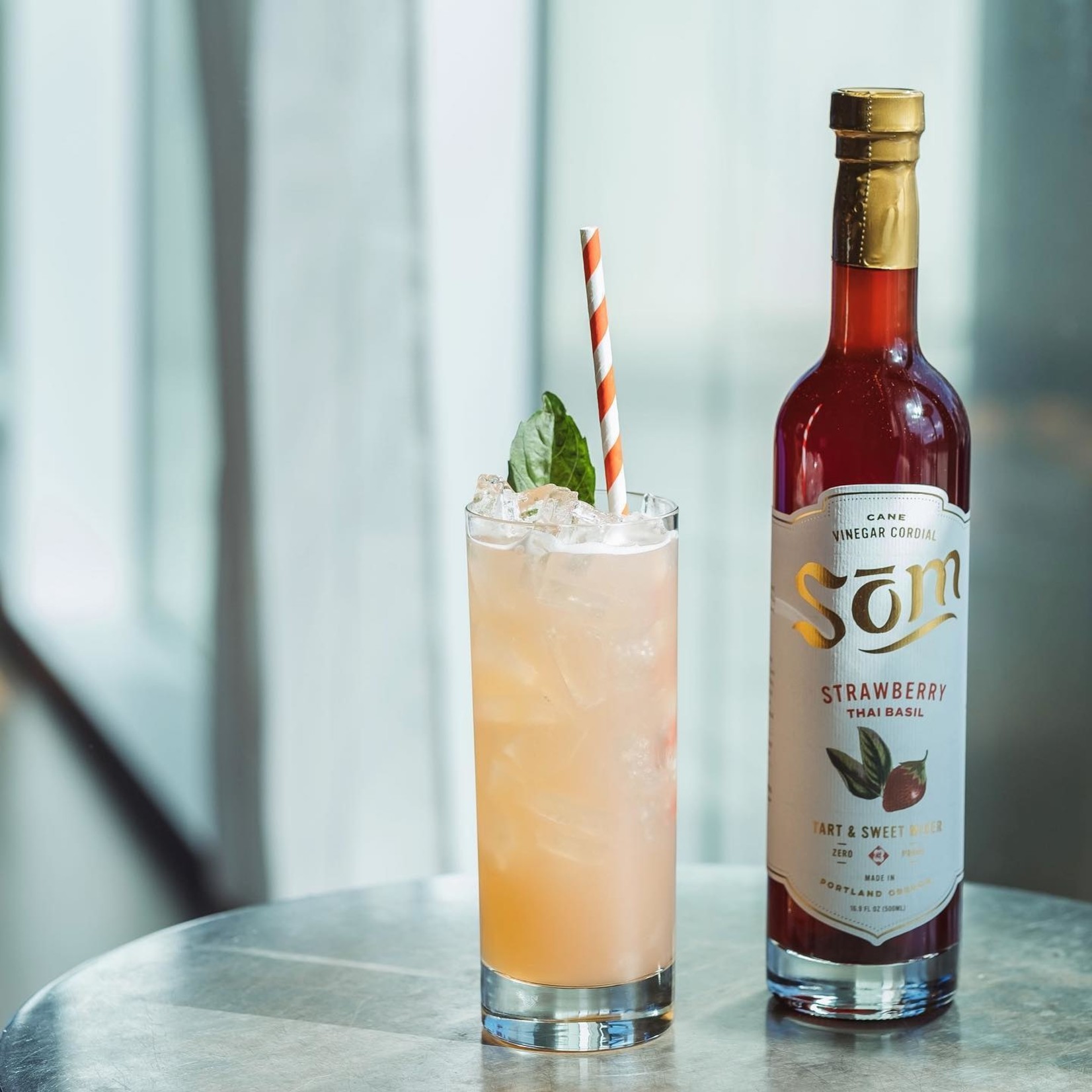 Som Cane Cordial Strawberry Thai Basil The Modern Bartender