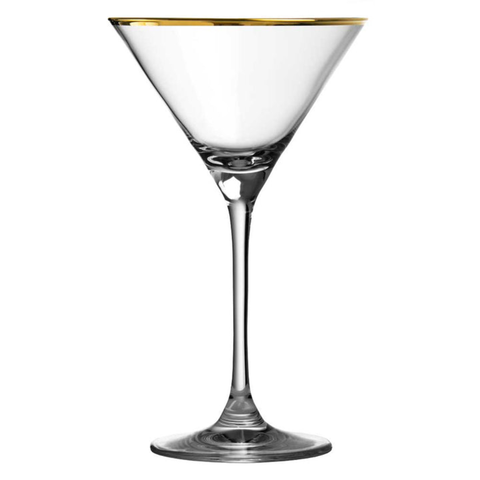 Gold Rim Martini Glass