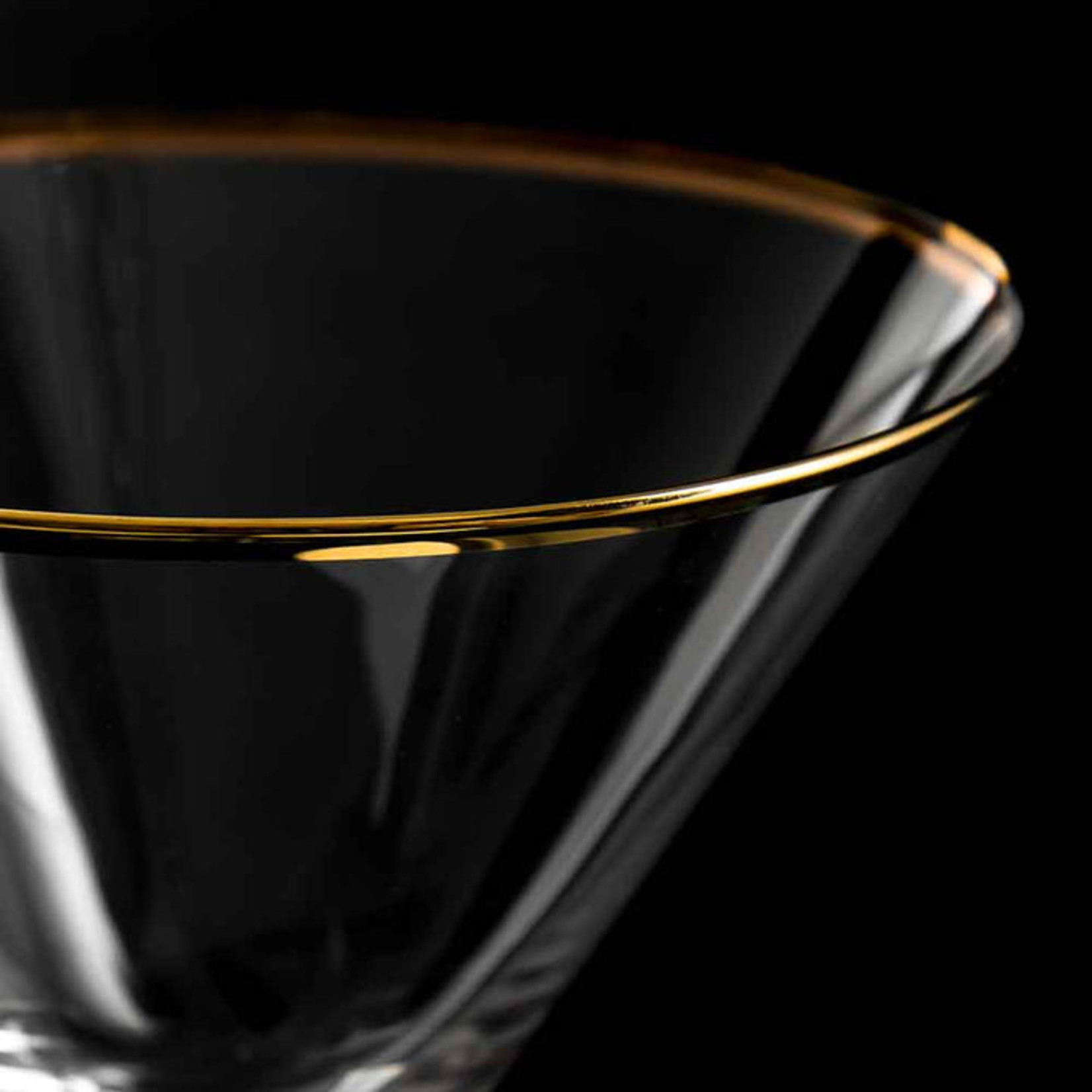 Gold Rim Martini Glass