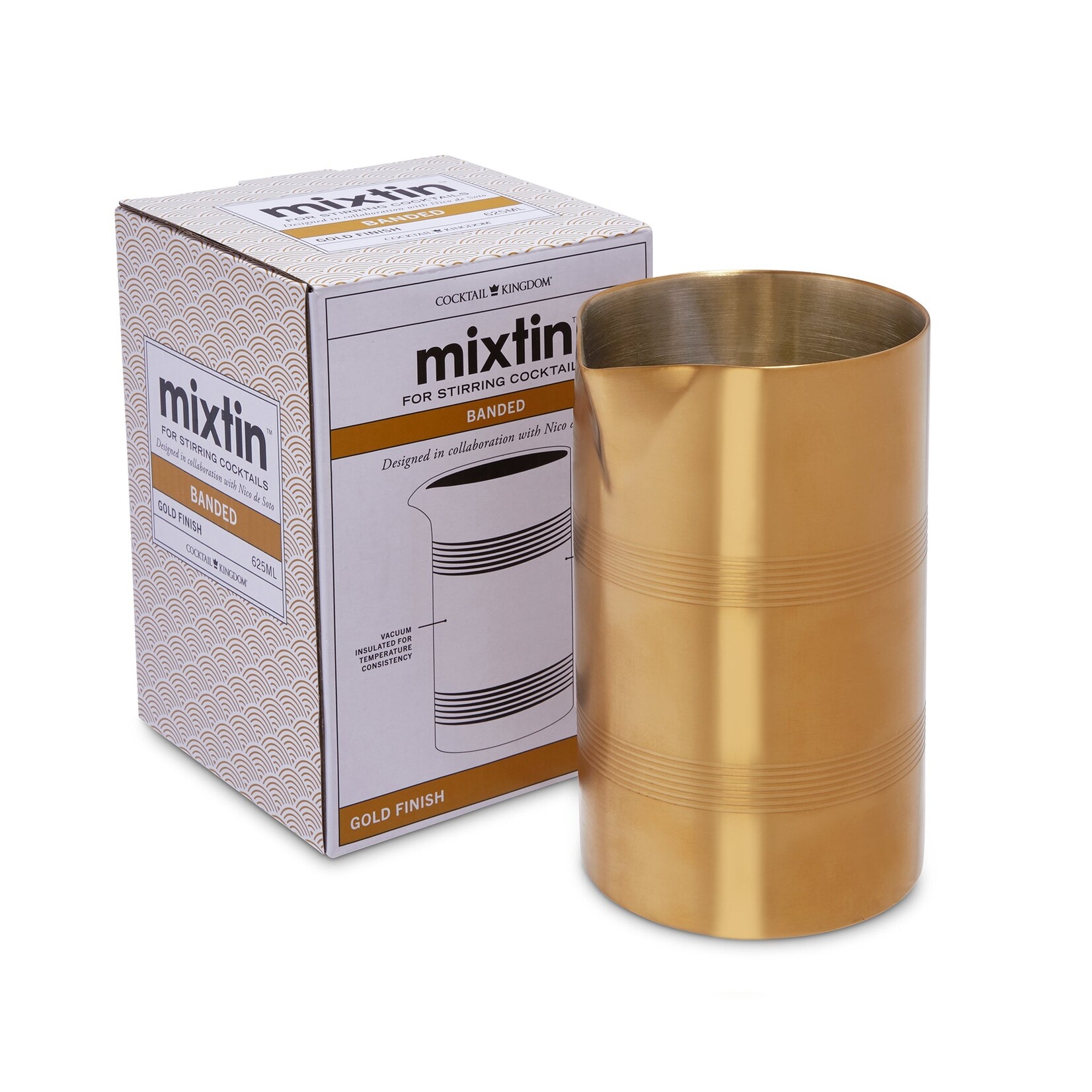 Cocktail Kingdom Banded MixTin Gold