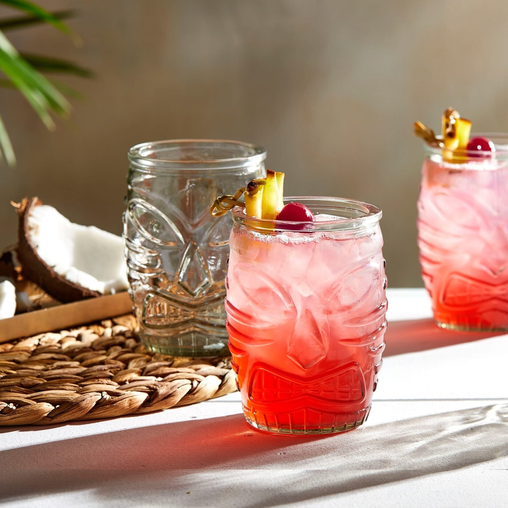 Tiki Rocks Glass