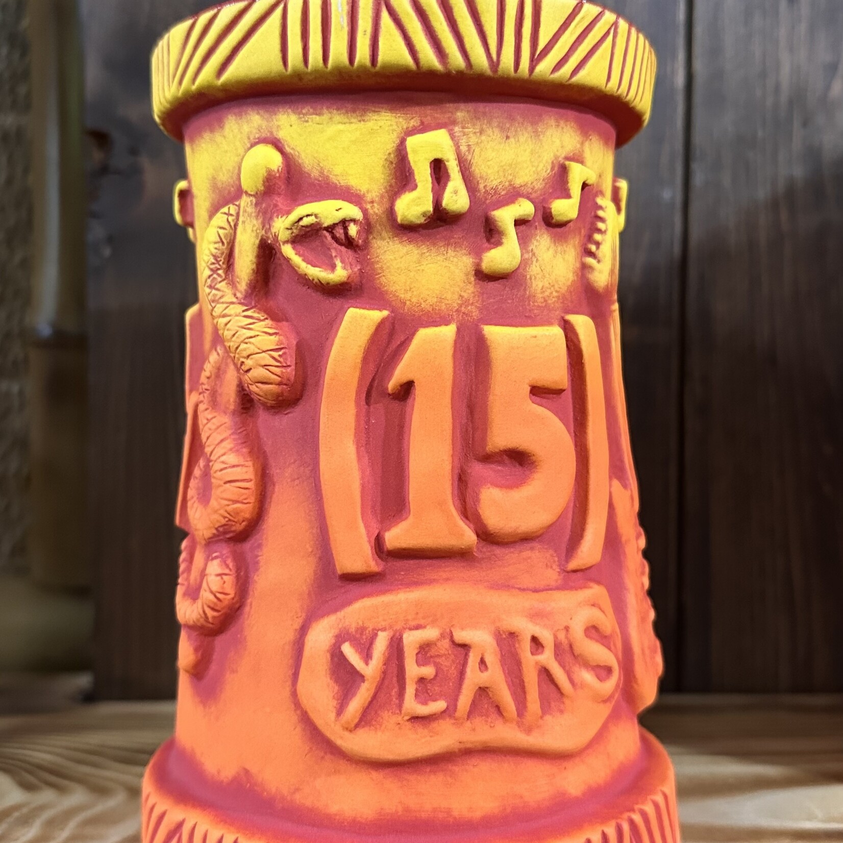 The Hangten Hangmen Tiki Mug Orange & Yellow