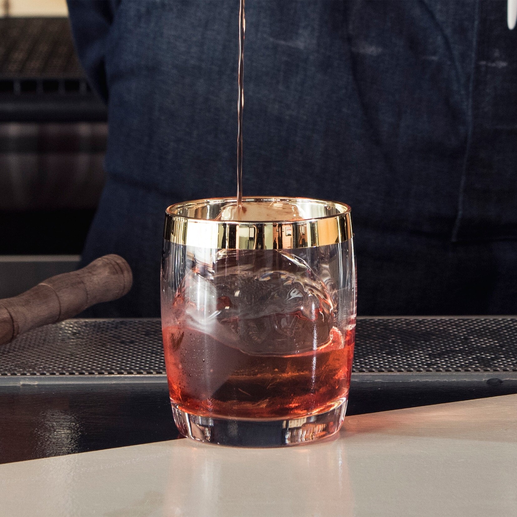 Cocktail Kingdom Danuta Double Rocks Glass Gold