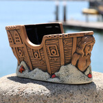 Tiki Farm Ship and Siren Boat Bowl