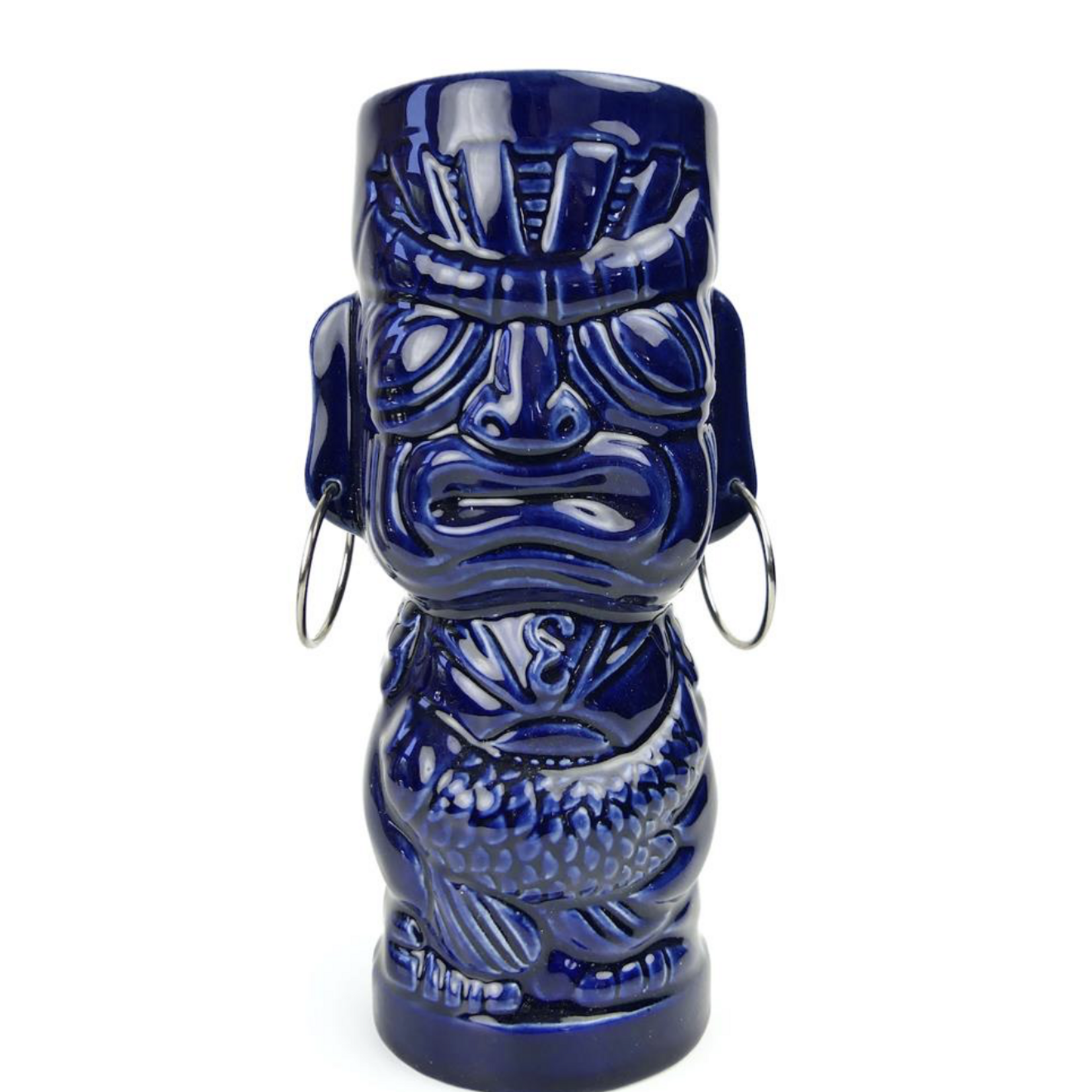 Tiki Mug Blue Earrings