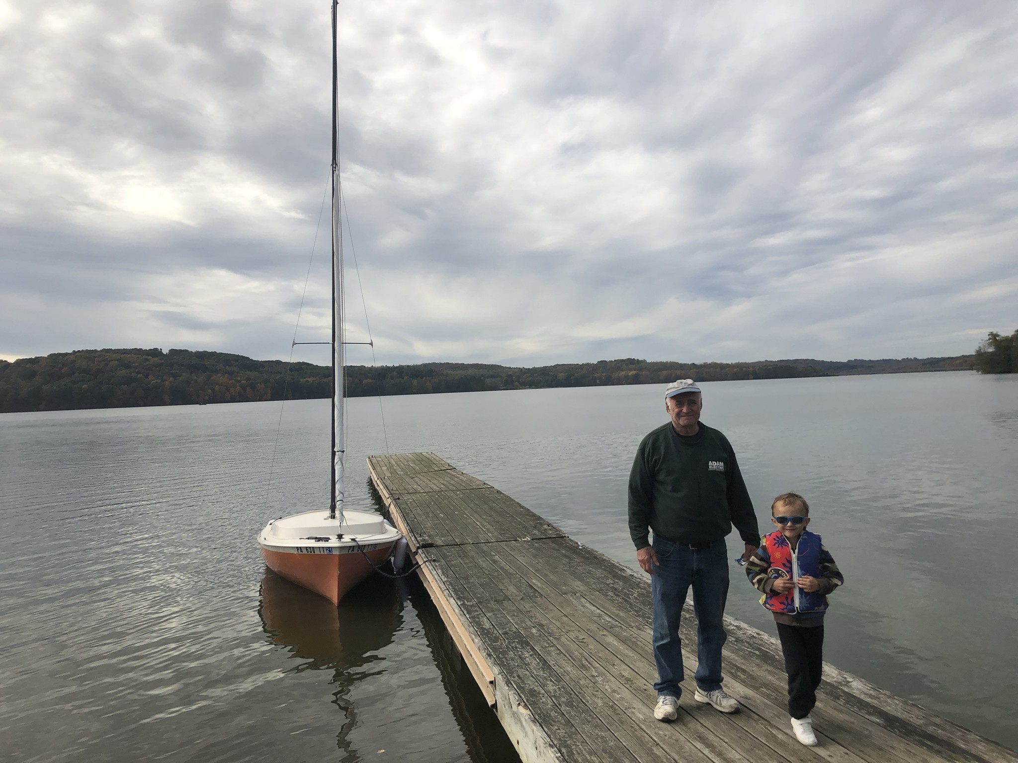 Pappy sailing with Grandson