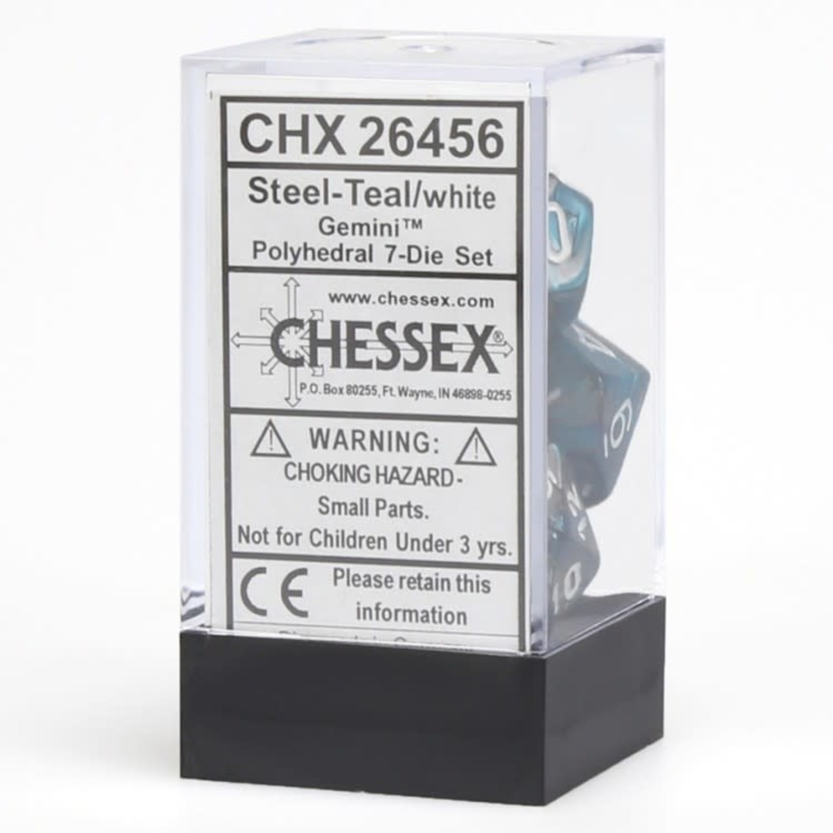 Chessex Gemini Steel-Teal/White